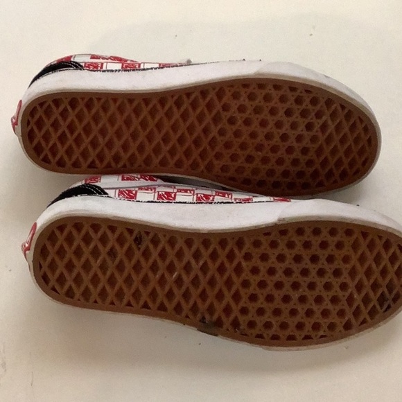Vans Old Skool Low Sketch Red Size 7.5 Women Checkered Shoes Preloved - Picture 7 of 7